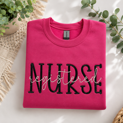 Personalized Healthcare Duo Embroidered Crewneck Sweatshirt