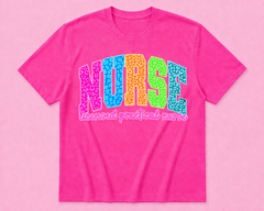 Neon Leopard Licensed Practical Nurse Tee