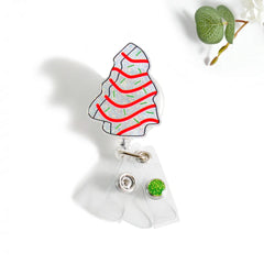 Outside the Box Glitterific Christmas Cake ID Badge Holder