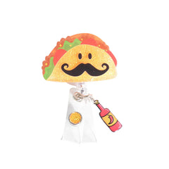 Outside the Box Glitter Taco Acrylic ID Badge Holder