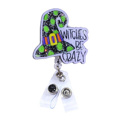Outside the Box Glitterific Witches Be Crazy ID Badge Holder