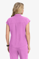 Koi Basics Ari Women's 1-Pocket Stretch Scrub Top Lavendar Bloom