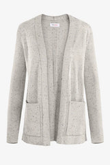 koi Essentials Kori Women's 2-Pocket Open Front Rib Knit V-Neck Scrub Cardigan