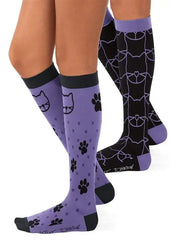 Betsey Johnson 2-pack Betsey Kitty Compression Socks