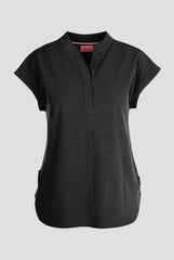 Zavate Ava Therese Cheetah Jacquard Piper Women's 2-Pocket STRETCH Dolman Sleeve Scrub Top