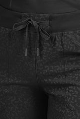 Zavate Ava Therese Cheetah Jacquard Sheba Women’s 6-Pocket STRETCH Cargo Jogger Scrub Pant