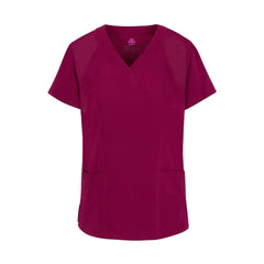 Natural Uniforms Women's Scrub Top 2 Pocket Ultra Cool Stretch Top Burgundy