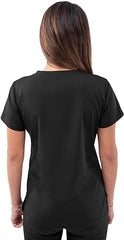 Adar Pro Women’s Sweetheart V-neck Scrub Top Black