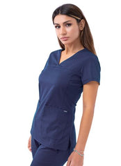 Adar Pro Women’s Sweetheart V-neck Scrub Top Navy Blue