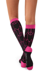Betsey Johnson 2-pack Betsey Puppy Compression Socks
