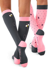 Betsey Johnson 2-pack Bumble Love Compression Socks