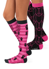 Betsey Johnson 2-pack Betsey Puppy Compression Socks