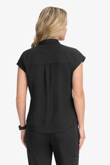 Koi Basics Ari Women's 1-Pocket Stretch Scrub Top Black