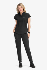 Koi Basics Ari Women's 1-Pocket Stretch Scrub Top Black