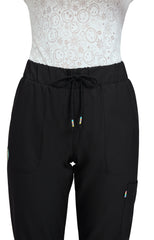 Smiley World x koi Glad Women's 5-Pocket Limited Edition Jogger-Style Scrub Pant